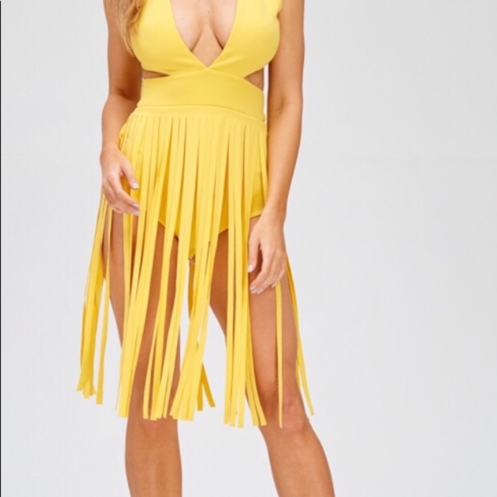 Yellow Tassle Dress